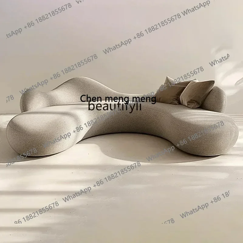 z183 Y48 Italian minimalist hotel lobby leisure area curved sofa designer fabric sofa