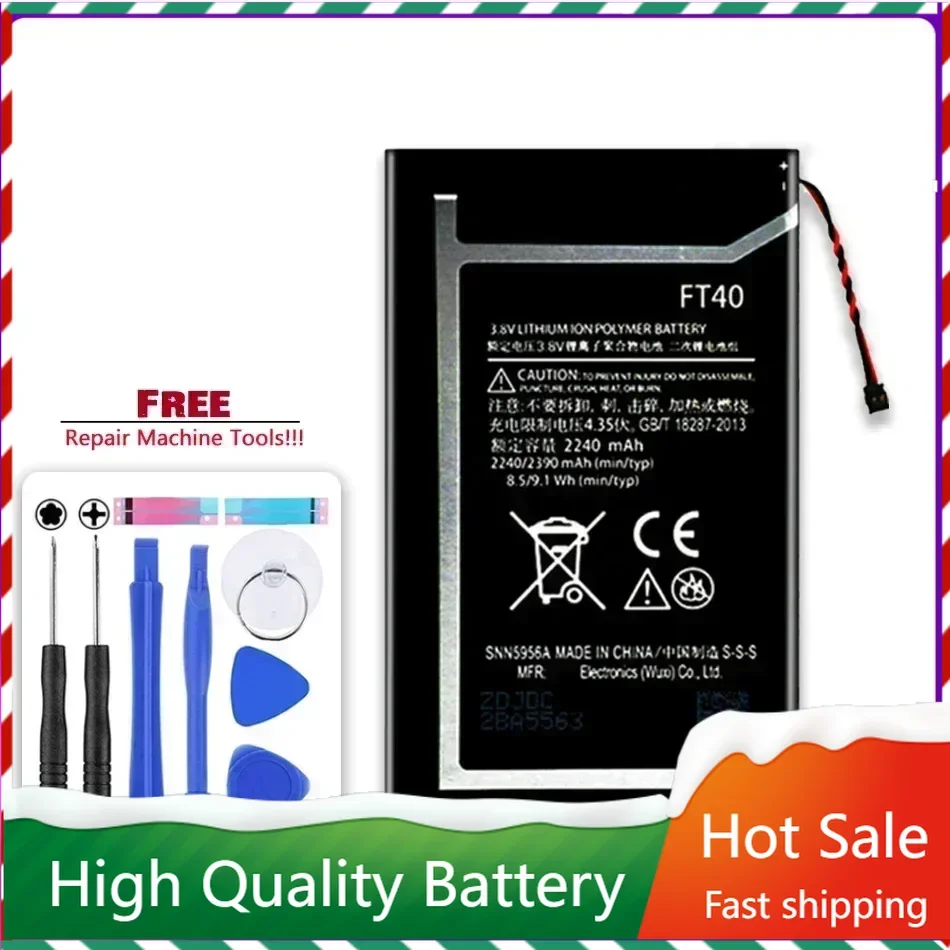 FT40 2240mAh Portable Battery for Motorola Moto E 2nd Gen 2e Xt1526 Xt1527 Xt1528 Xt1031 Xt1063 Xt1077 Mobile Phone Batteries