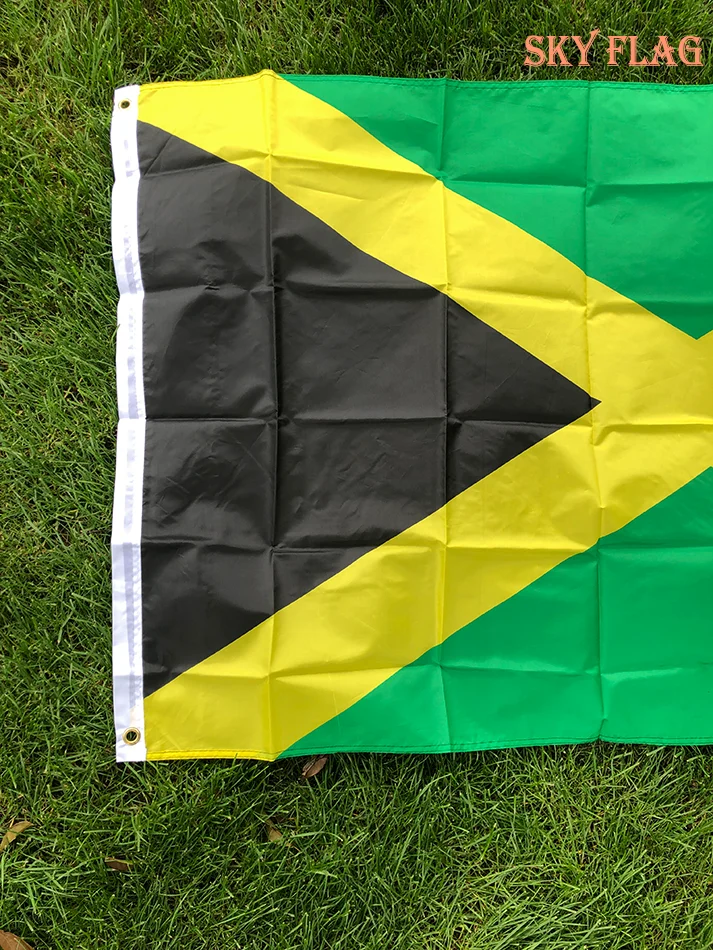 SKY FLAG-Bandera Nacional de Jamaica, colgante de poliester jm, decoración del hogar, 90x150cm