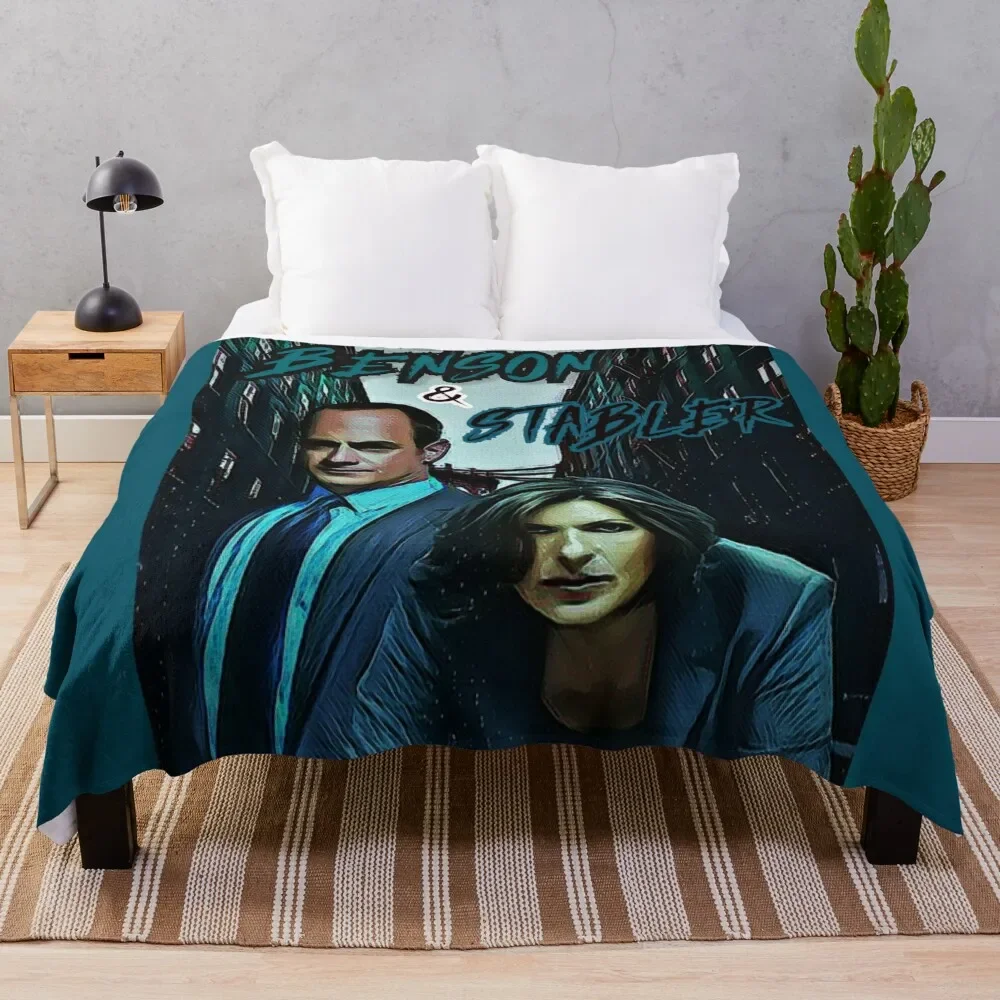 

Benson & Stabler Law and Order: SVU Throw Blanket Thermal wednesday Bed linens Blankets