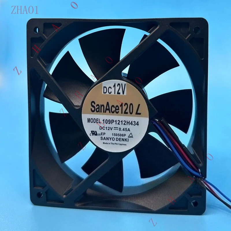 Z   For Sanyo 109P1212H434 Chassis Industrial Cooling Fan Mute 12V 0.45A 3-Pin 12025