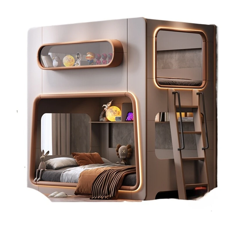 

bunk beds, siblings with the same width, mother and child high and low beds, space capsule high guardrail small apartment