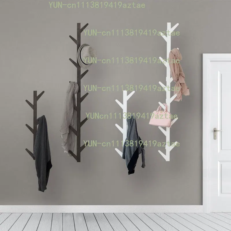 JP150420 Creative Bamboo And Wood Hanger Wall Hanging Hanger Living Room Bedroom Decoration Hanger Wall Shelf 6/8/10 Hook