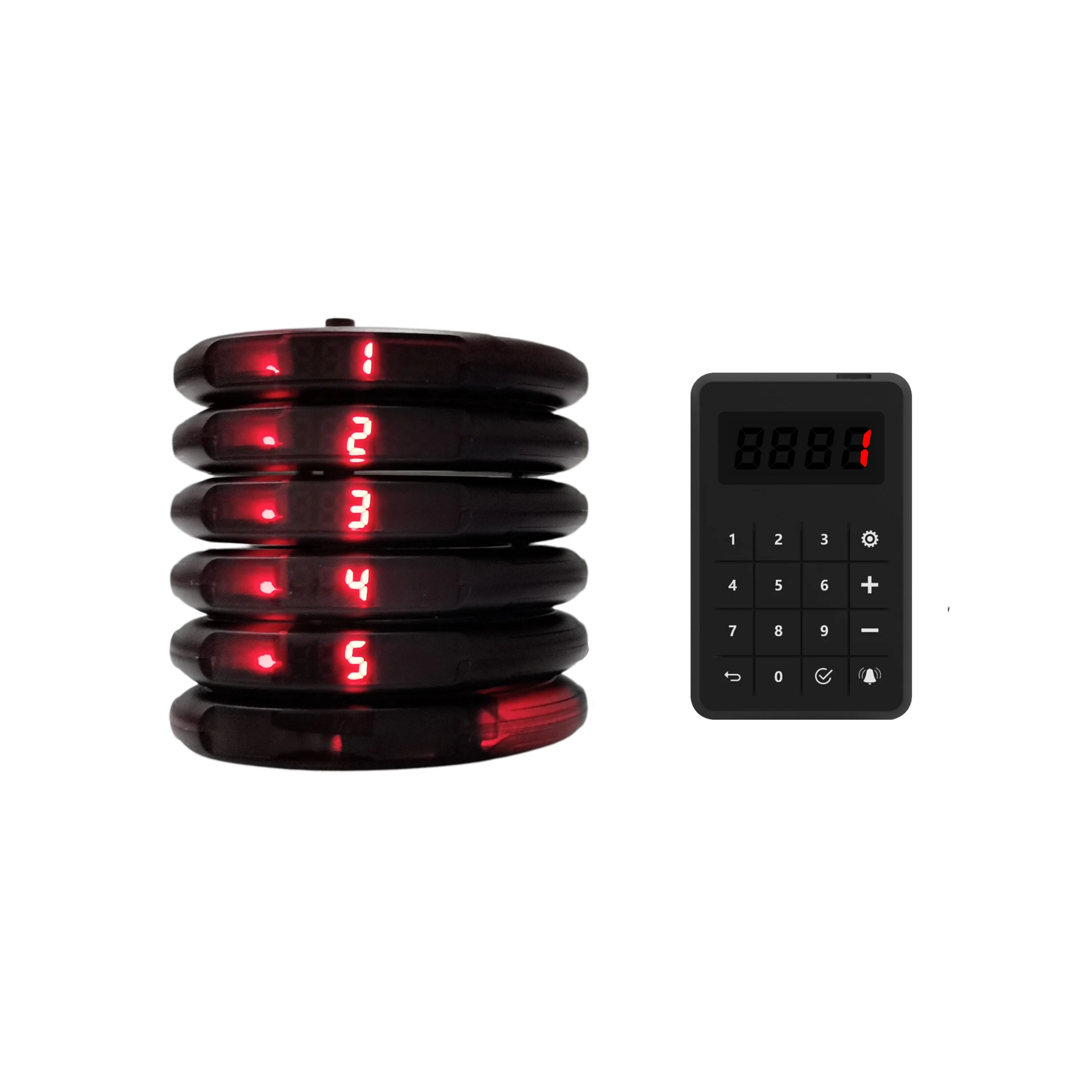 

JIANTAO Wireless Button call Restaurant Waiter Calling System 20pcs Vibrating Pager System