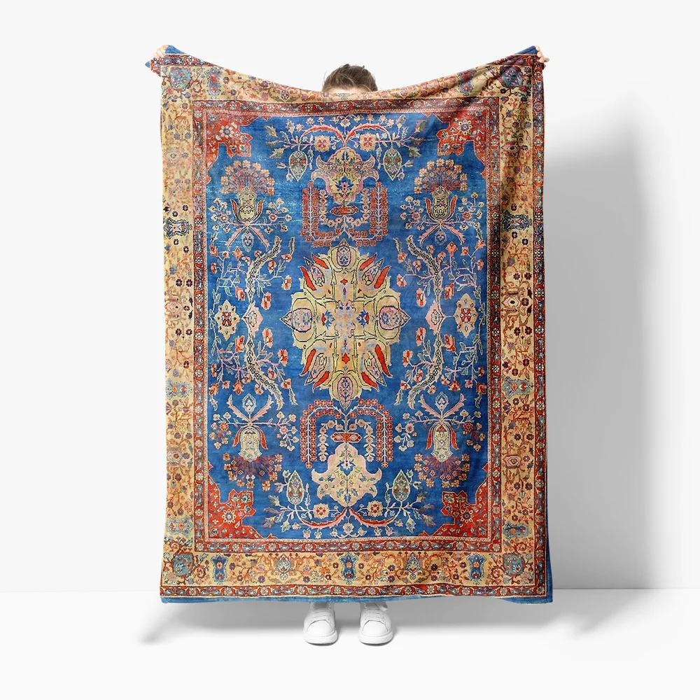 

Persian Style Vintage Handmade Rug Carpet Decorative Bed Throw Blanket Sofa Cushion Home Decor