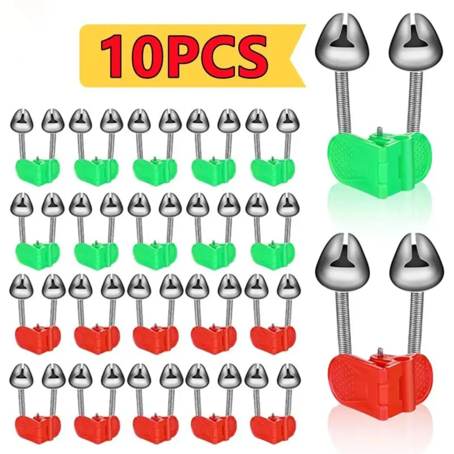 

Sea Rod Spiral Fishing Bell Reinforcement Double Ring Bell Alarm Plastic Clip Buckle Fish Fishing Bell