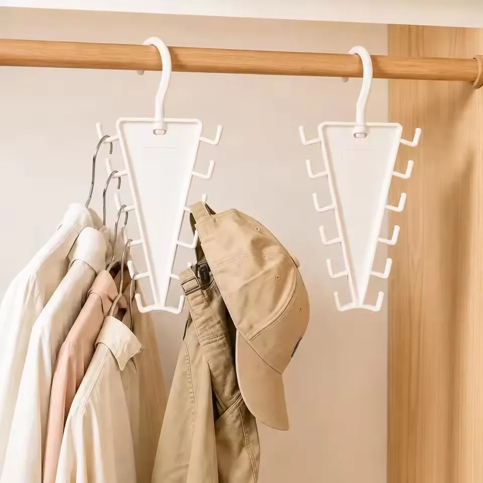 1/2pcs V-Shape Multi Hook Closet Hanger Organizer 12 Hooks Space Saving Wardrobe Clothes Hanger for Storage Efficiency