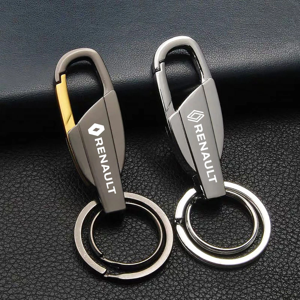 Chaveiro de Liga de Zinco Personalizado com Emblema para Renault RS Clio Megane 2 3 4 Captur Trafic Twingo Scenic 2 Kadjar Kangoo