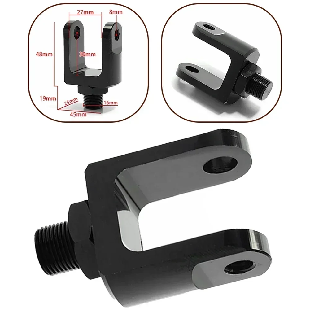 Universal 27MM Motorcycle Rear Shock Widened Lower Fork Head Round End Adapter Aluminum Alloy Rear Shock Absorber Adapter