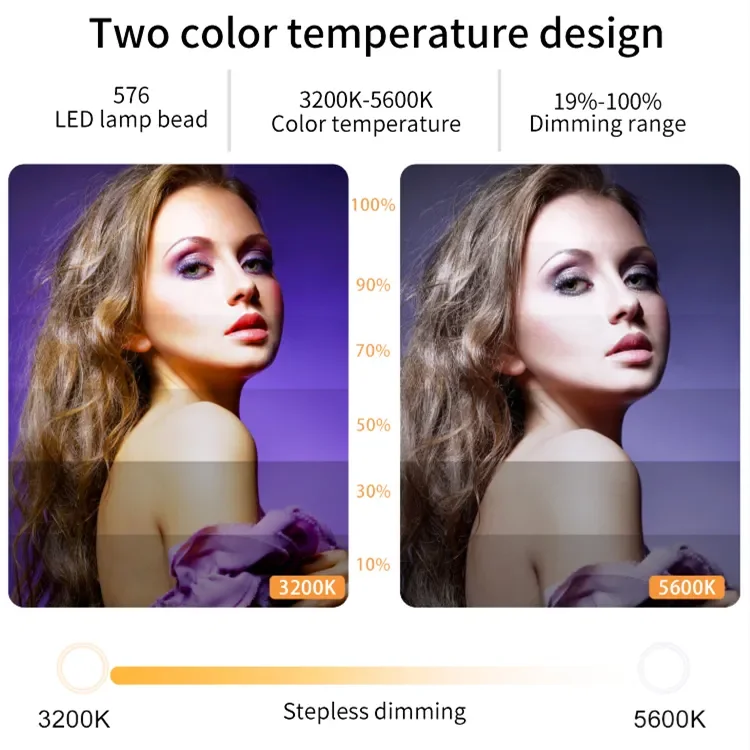 36 Inch Professional Makeup Beauty Photography Lightning LED Ring Sun Shape Sunlight Lamp