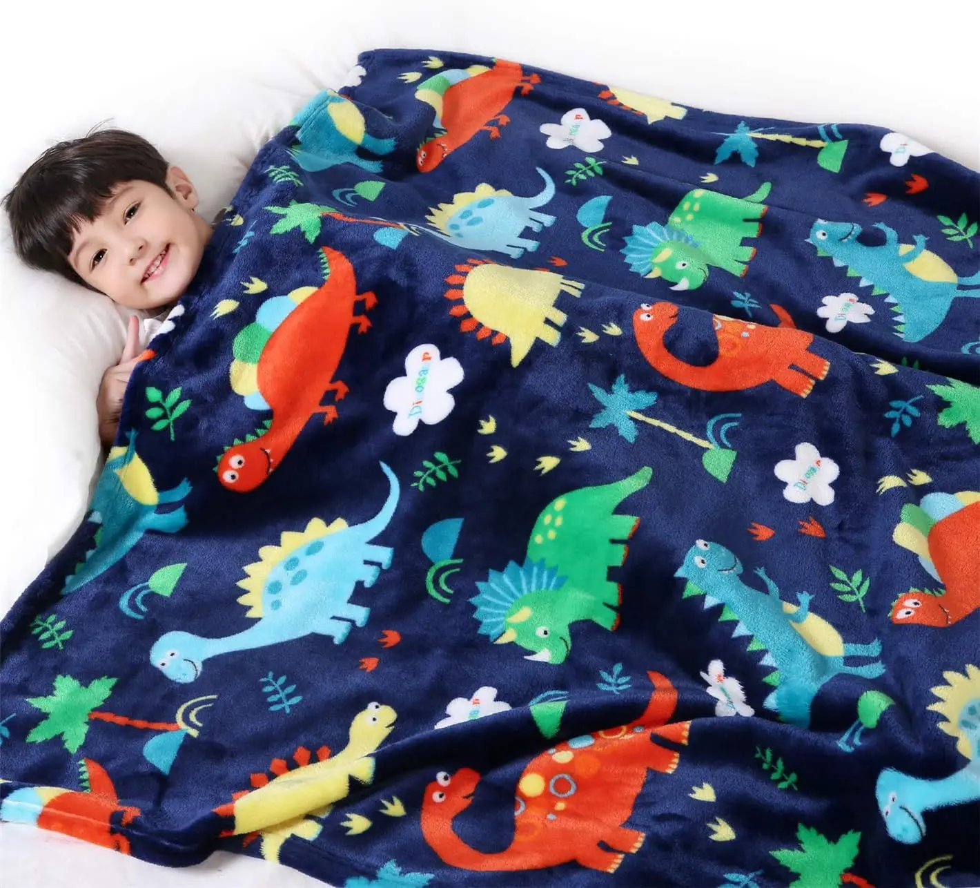 Dinosaur Hot Cartoon Blanket Flannel Bed Sofa Travel Camping Super Soft Cozy Plush Blankets Print animal Blanket for All Seasons