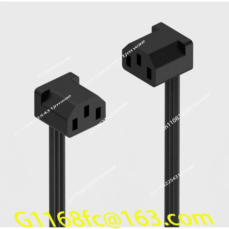 Computer Power Supply 90 Degree Elbow Extension Cable Ultra-thin Ultra Soft Male and Female Plug Three Hole C13 To C14