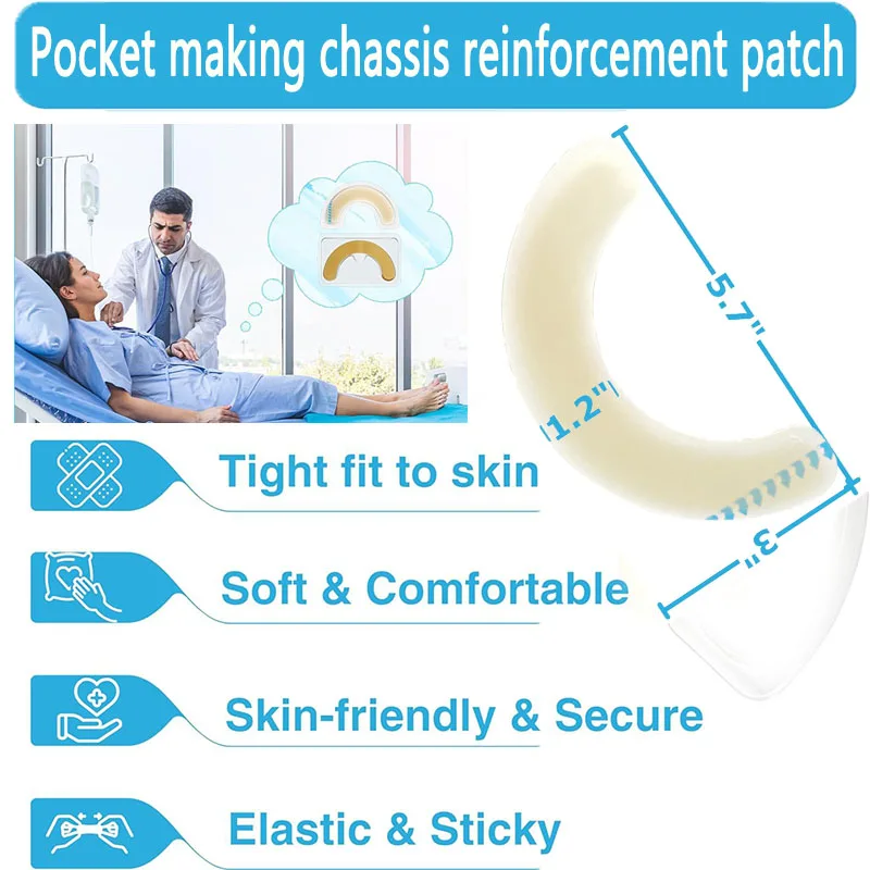 20/40 pockets Pocket making chassis reinforcement patch, hydrogel elastic adhesive patch, hydrogel dressing