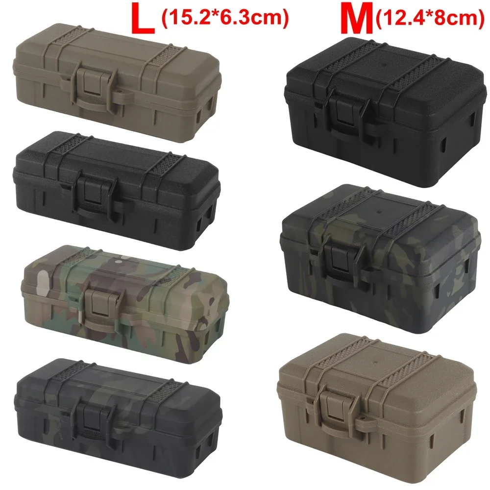 Tactical Storage Box Two Size Outdoor Multifunction Versatile Laser Protective EDC Medicine Flashlight Waterproof Storage Case