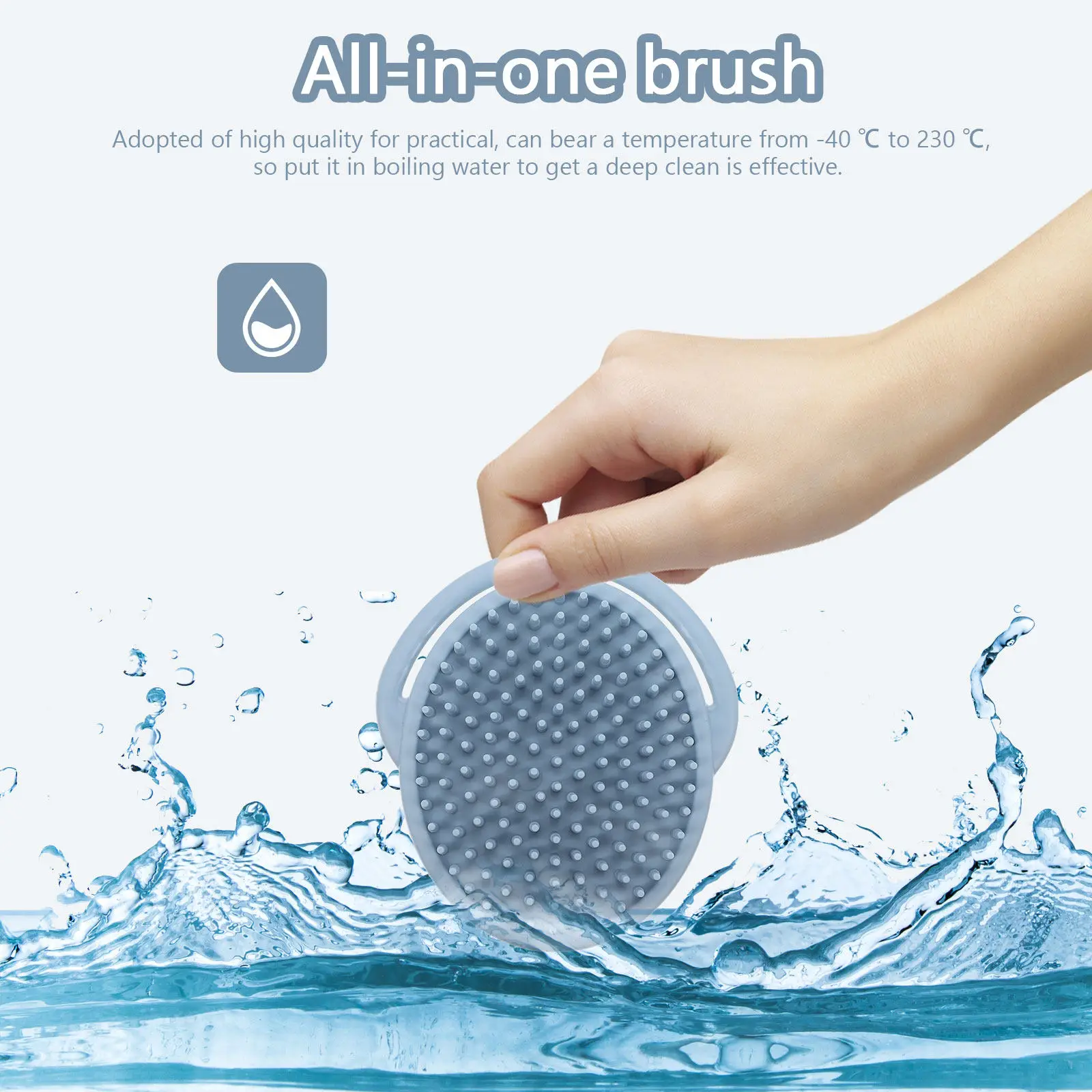 Silicone Baby Shower Brush Ergonomic Design for Infant Scalp Massage Body Cleansing Exfoliation Soothing Sensory Bath Experience