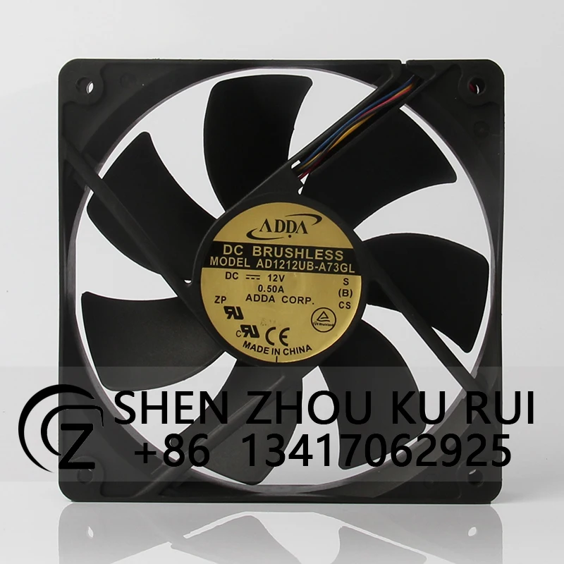 

Case Cooling Fan Computer CPU High Airflow for ADDA AD1212UB-A73GL 12025 0.50A 12CM 4 Wire Double Ball Bearing