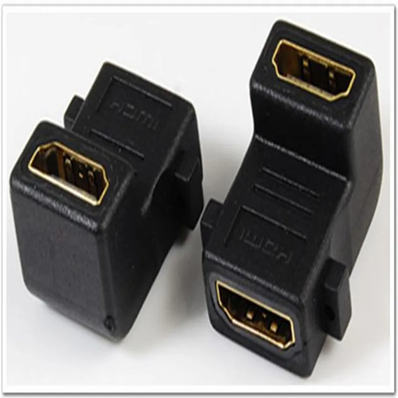 

20 шт. переходник HDMI «мама» на HDMI «мама» 90 градусов с отверстиями для винтов, удлинитель разъема, преобразователь HDMI для ЖК-миниттера ПК