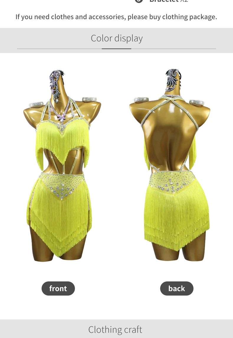 2026 Damen Partykleid Lateinamerikanisches Tanzkostüm Mädchen Tanzkleidung Kleider für Abschlussball und Party Erwachsene Sportliche Elegante Cabaret-Kostüme mit Fransen – Detail 5