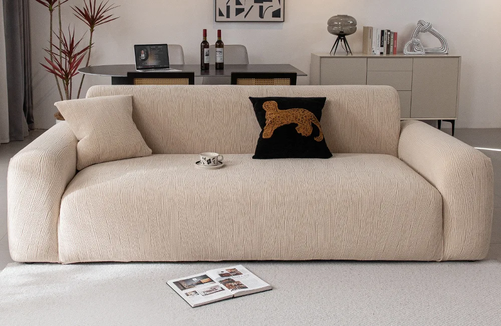 New Jacquard Sofa Cover for Living Room Slipcovers Stretch Polar Fleece Armchair Protector Elastic L Shaped Sofa 1/2/3/4 Seater