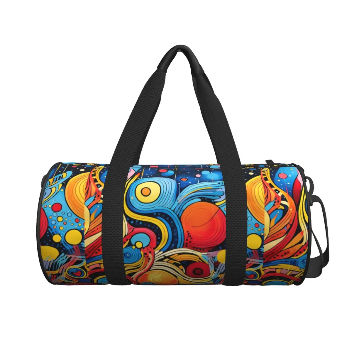 

Abstraction 3d Printing Travel Bag Geometric Casual Sports Bags Large Novelty Gym Bag Men's Design Waterproof Fitness Bag