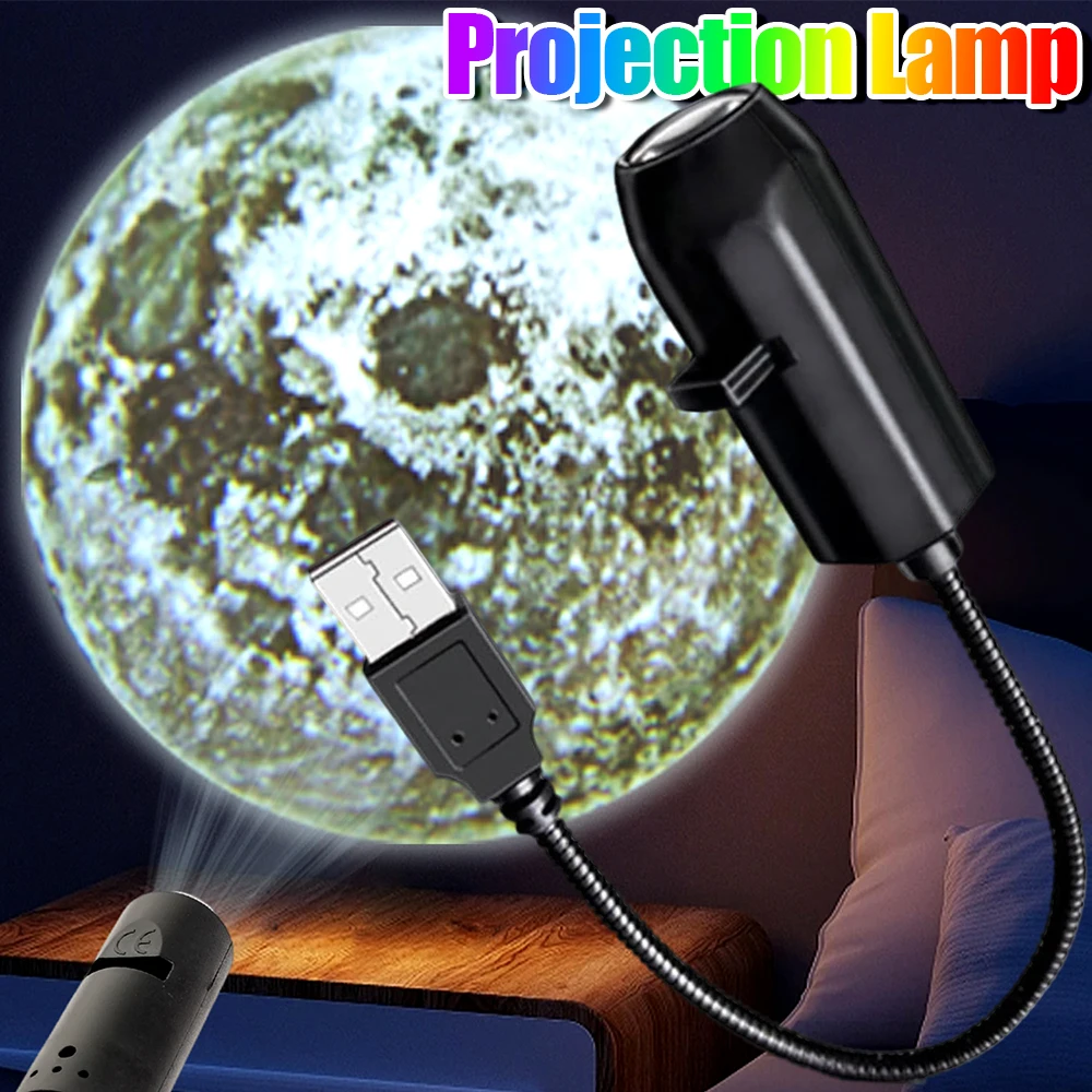USB Projection Light Plug in Planet Patterns Replacement Lamp Strip Bedroom Ceiling Galaxy Projector Romantic Decor Night Light