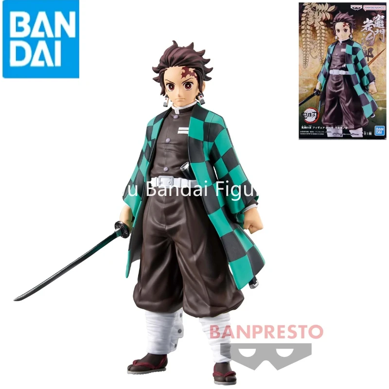 In Stock New Bandai Glasses Factory Scenery Kimetsu No Yaiba - Kizuna Outfit - Kamado Tanjiro Figure Animation Doll Model Gift