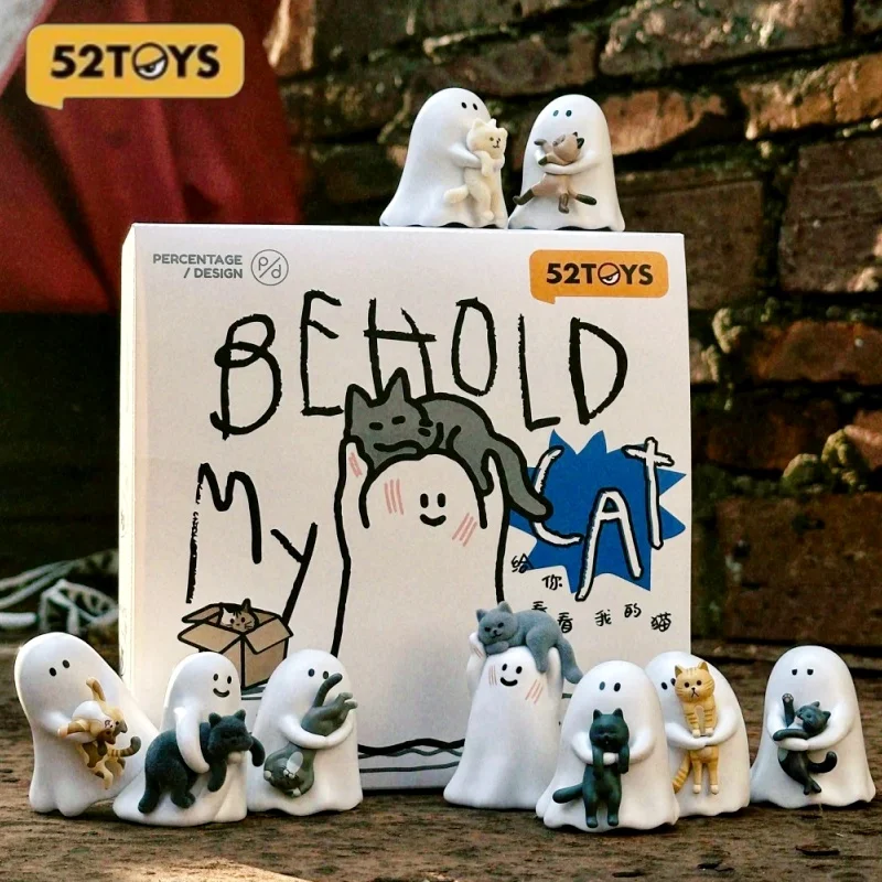 

New Genuine 52toys Ghody Little Ghost Cat Series Pvc Mini Figure Blind Box Kawaii Decor Trendy Toy Surprise Gift For Girls Kids