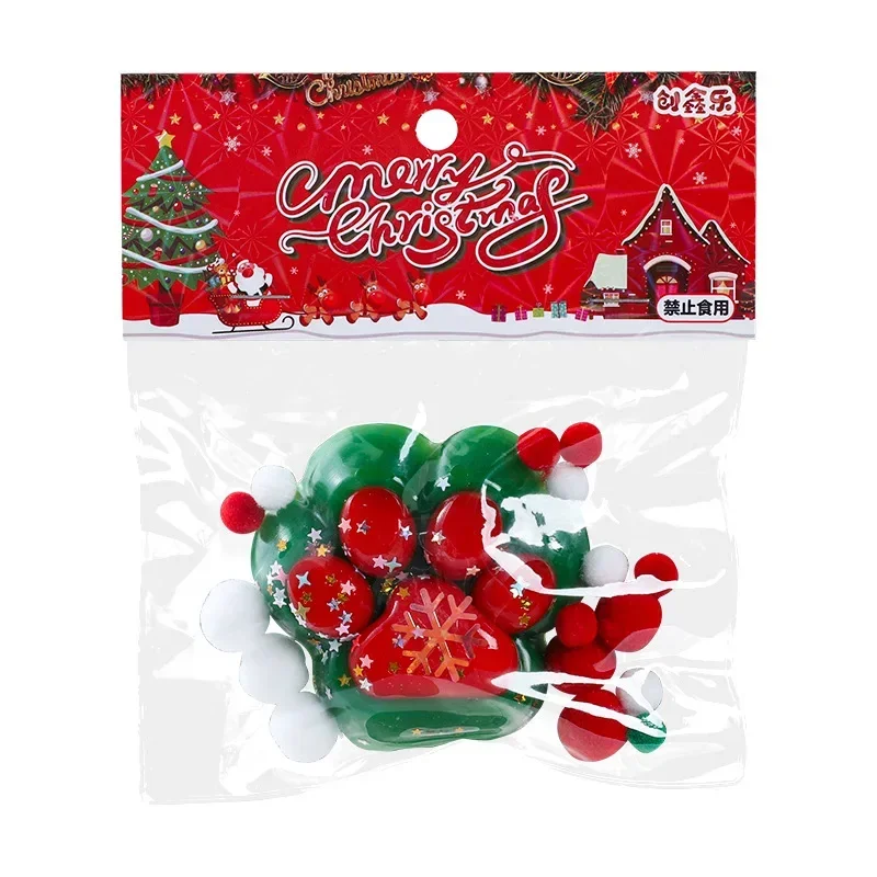 Juguete para apretar con forma de pata de gato de Navidad, pastel, pellizco blando, juguete antiestrés, recuerdo de fiesta para niños