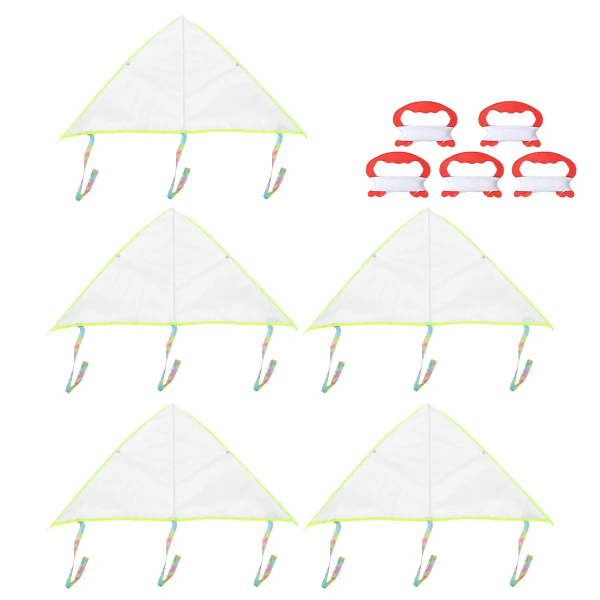 

5 Pcs Graffiti Triangle Diy Graffiti Kite Painting Flying Outdoor Toys Kids Child Family Activities Kite Accessories