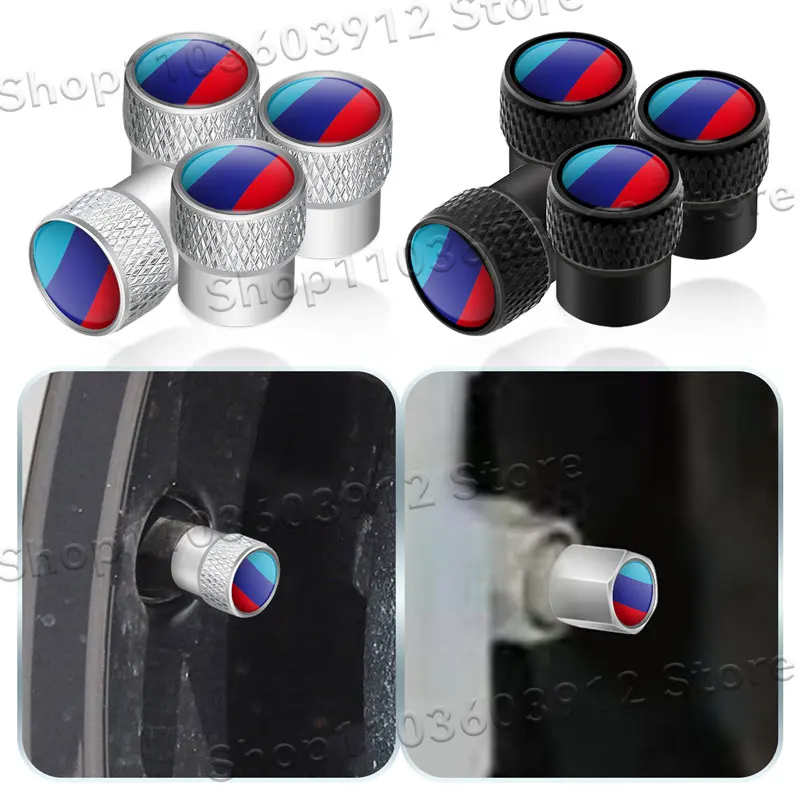 4pcs Metal Alloy Car Wheel Tire Valve Caps Tyre Rim Stem Covers Airdust Waterproof For X1 X3 X5 X7 F10 F11 F20 F30 F34 G20