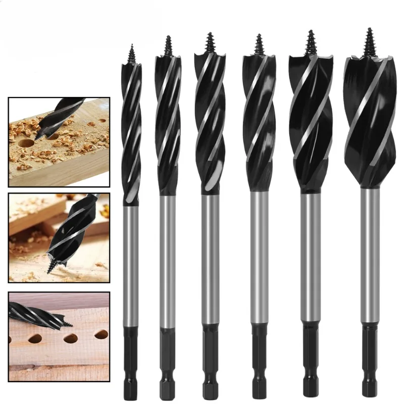 BIESUO 10mm-32mm Twist Drill Bit Set Wood Fast Cut Auger Carpenter Joiner Tool Drill Bit for Wood Cut Suit for Woodworking