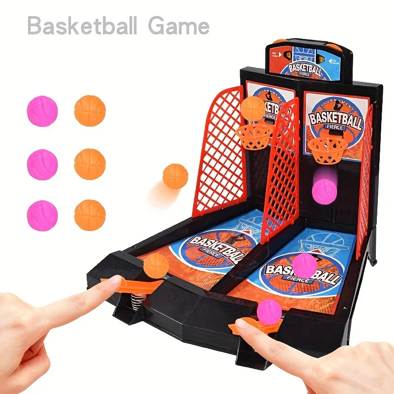 Mini Tabletop Basketball Slingshot Toy - Exciting Finger Fun Skill Building Game for Parties - Perfect Gift for Parents and Kids