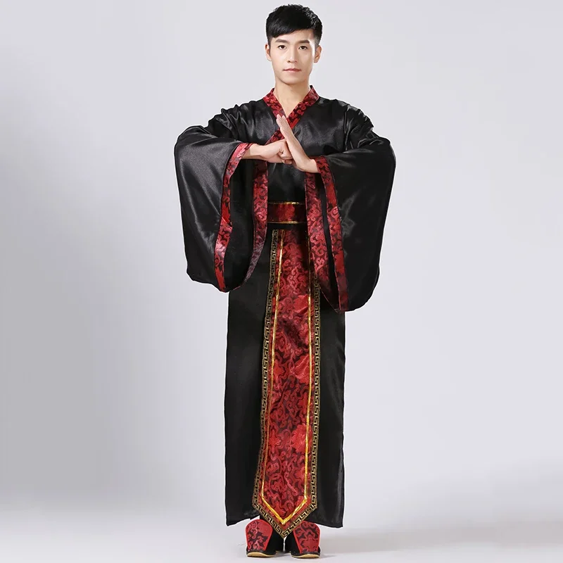 

new men ancient costume male chinese folk dance costume adult chinese national stage cospaly tang clothing women hanfu