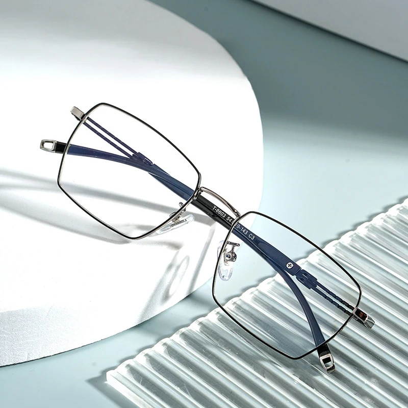 

HOTOCHKI Pure Titanium Glasses Frame Men Business Style Fashion Male High Quality Eyeglasses Prescription Man Style T8603T