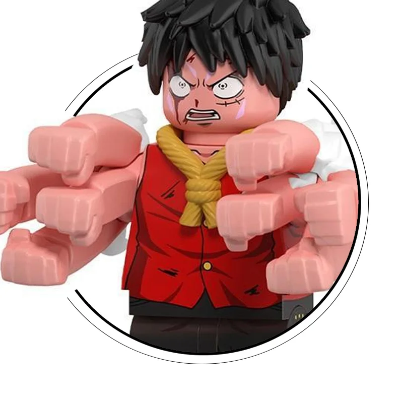 72-teiliges Neues Modell Luffy Zoro Nami Sanji Chopper Bausteine Mini-Actionfiguren Zubehör Weihnachtsgeschenke für Kinder
