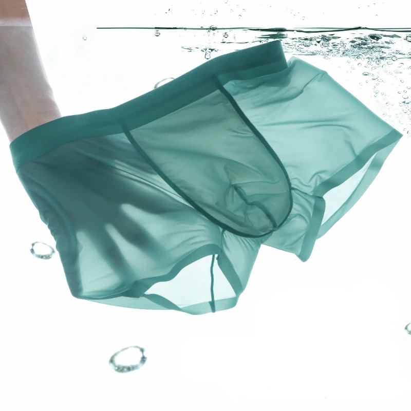

3Pcs Men's Panties Boxers Ice Silk Seamless Antibacterial Underpants BoxerShorts Summer Ultra-thin Breathable Soft Men Underwear