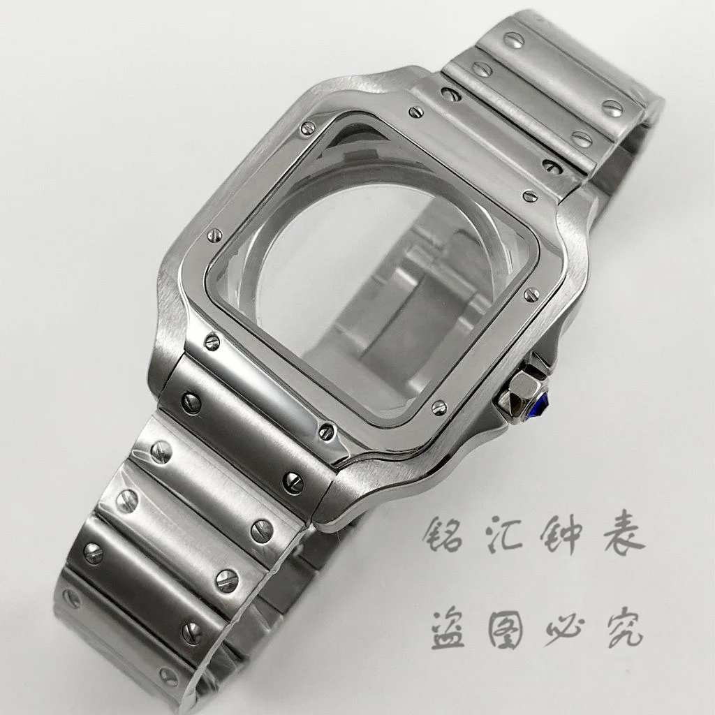 

Square NH35 38mm Watch Case 316L Stainless Steel Watch Box Santos Modification Parts for NH34 NH35 4R35 NH36 NH38 NH70 Movements