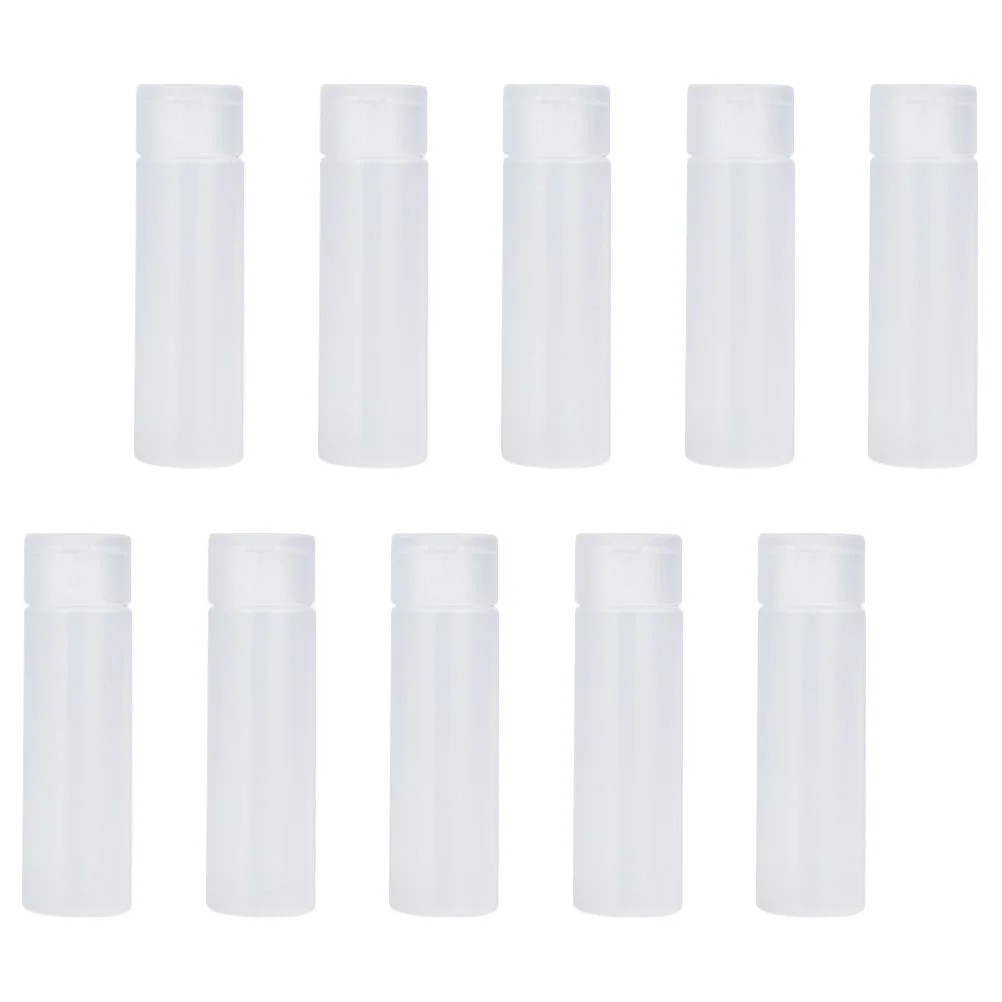 Contenedor dispensador transparente con tapa abatible, filtros para botellas de champú, color blanco o de viaje, 10 Uds.