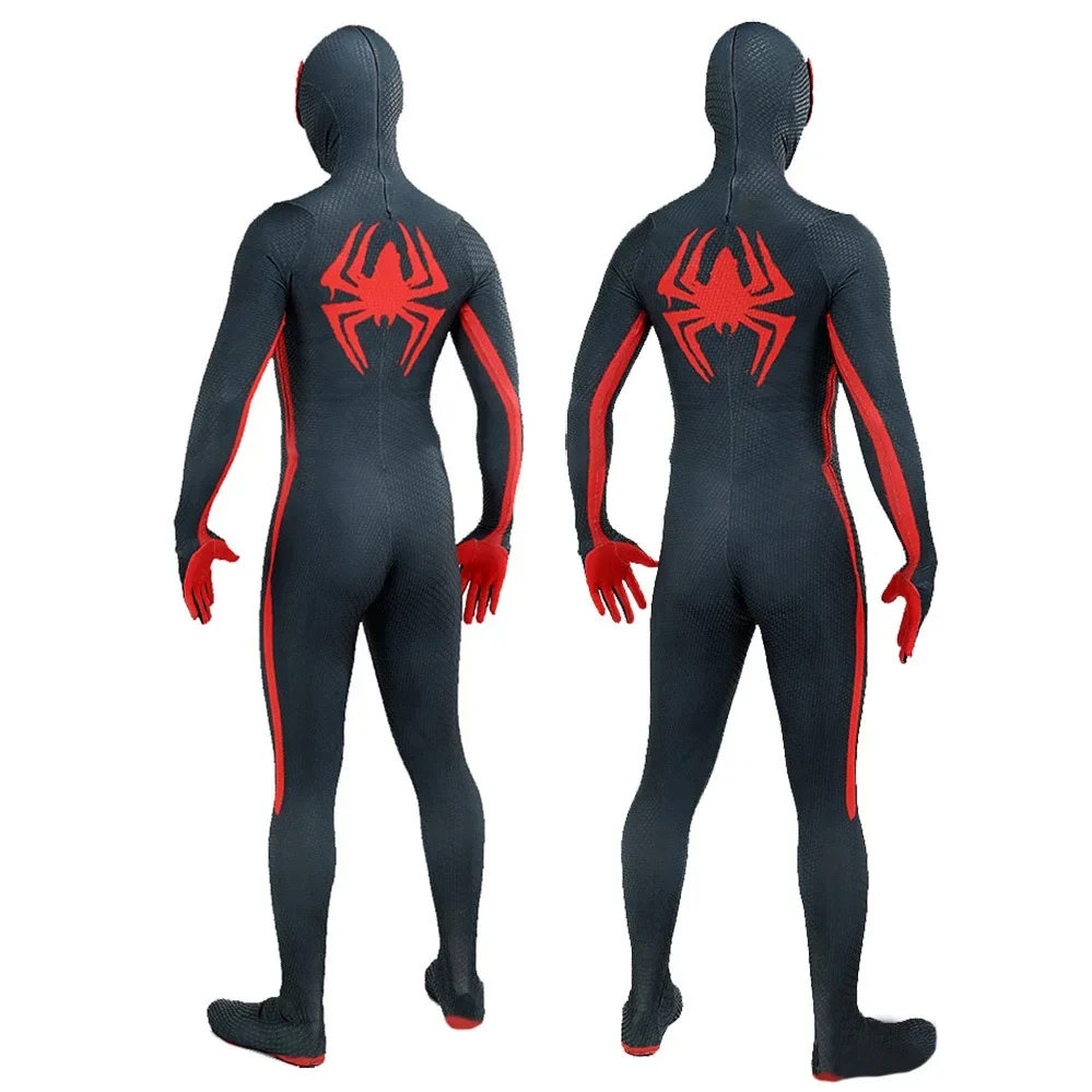 Across the Spider Verse Miles Morales Cosplay Supereroe Spandex Tuta Zentai Abiti Abiti Costume di Halloween Disfraces Para