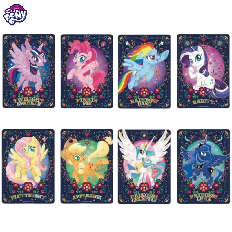 My Little Pony Rainbow Dash Twilight Sparkle creative bronzing complete set of high-value collectible cards for children's gifts