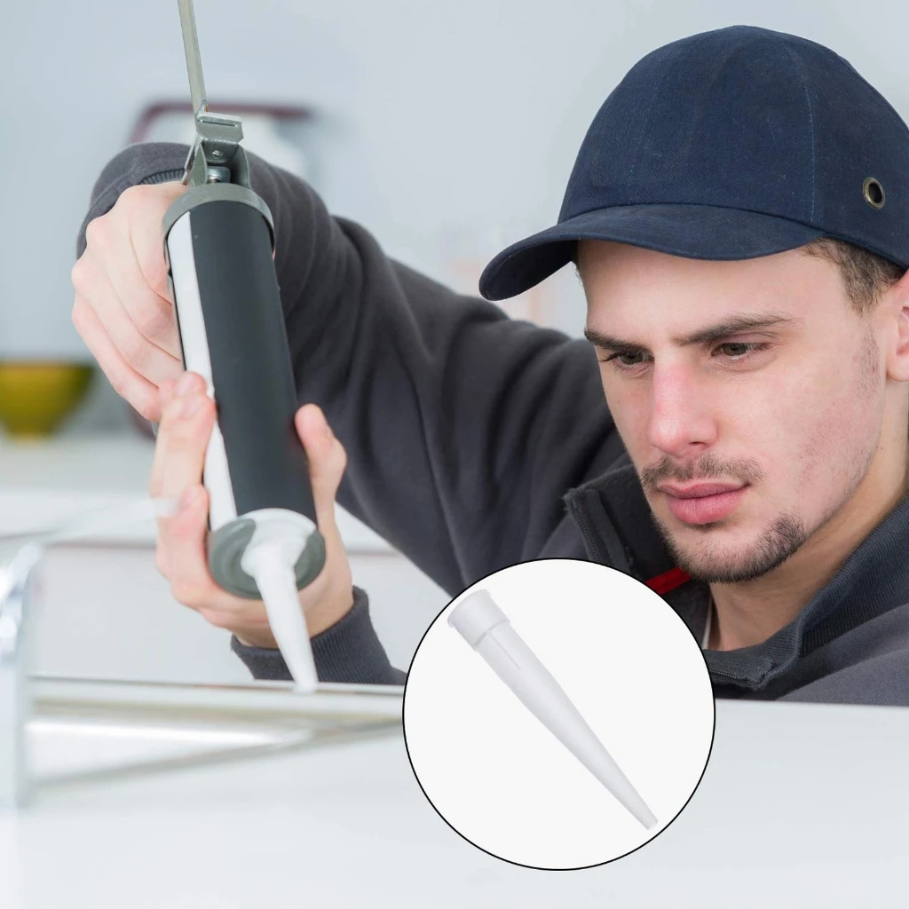 10Piece Construction Sealant Applicator Set with Silicone Nozzle Tips Compatible for Standard Caulking And Adhesive Projects