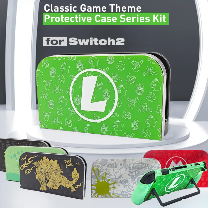 Para ns switch 2 escudo capa de pele caso protetor série kit doca estação base para ns switch 2 acessórios do jogo