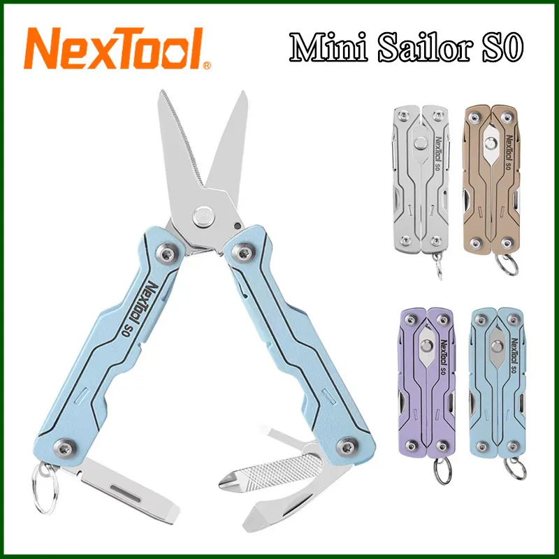

NexTool 8 In 1 Mini Sailor Scissors S0 Screwdriver Scissors Micro Multitools EDC Tools Portable Mini Pocket Folding Hand Tools