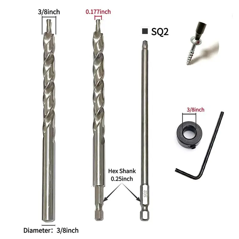 M12K-Depth Stop Collar Included 3/8