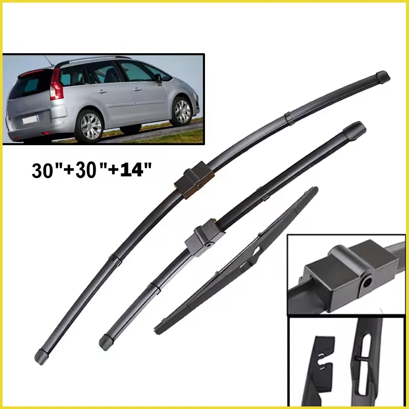 

Wiper Front & Rear Wiper Blades Set For Citroen C4 Grand Picasso C4 Picasso 2006 - 2008 Windshield Windscreen 30"+30"+14"