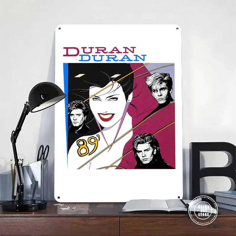 Duran Duran 89' Album Cover 3D Printed Texture Poster Personalized Wall Art Retro Metal Tin Signs for Bathroom Decor Room House