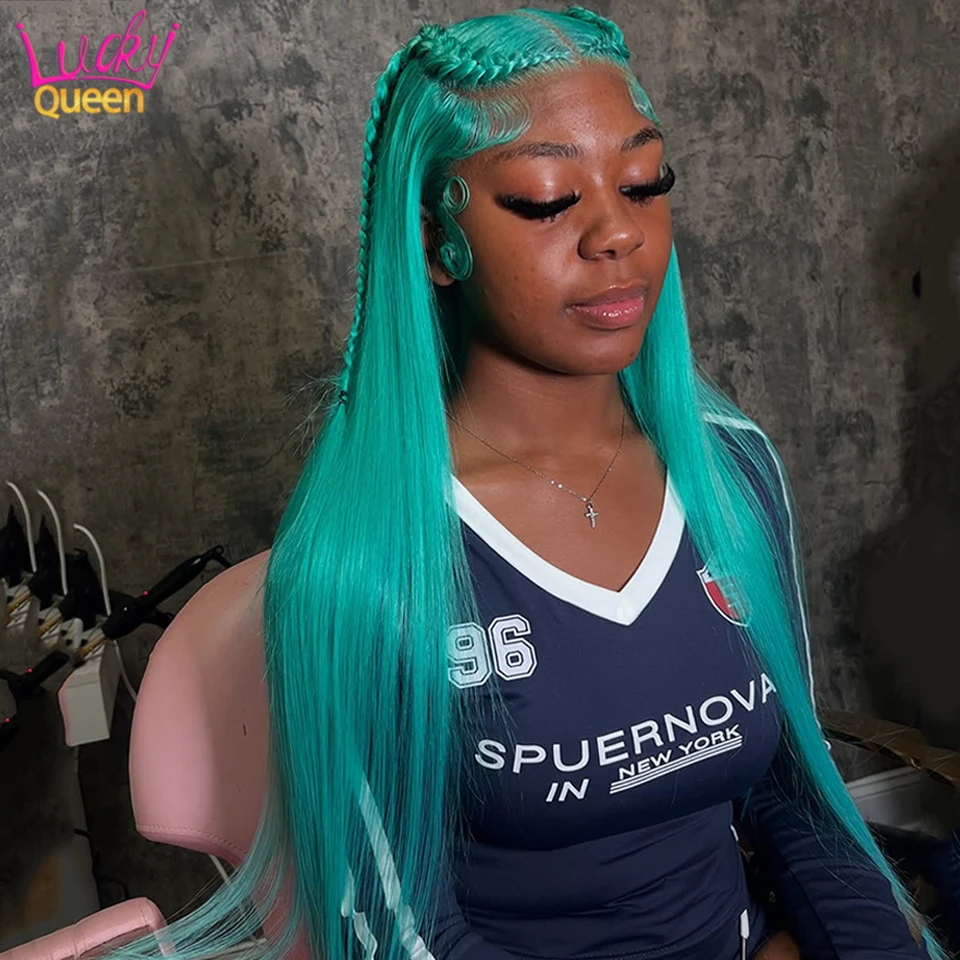 

Pure Light Blue 613 Colored Lace Front Wig 13x4 13X6 Frontal Lace Human Hair Wigs For Women Straight 613 Hair Pre Plucked