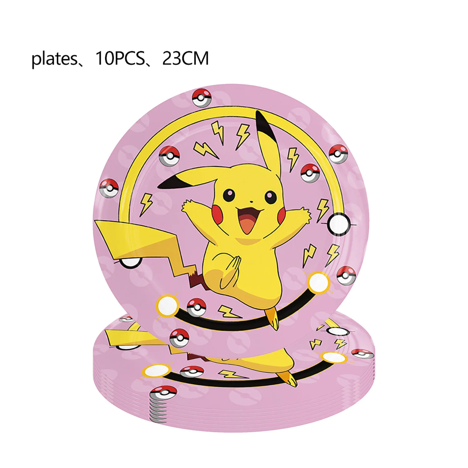 Pokemon Pikachu Party-Dekorationsset: Pappbecher, Teller, Servietten, Tischdecke, Geburtstagszubehör, verschiedene Ausführungen verfügbar