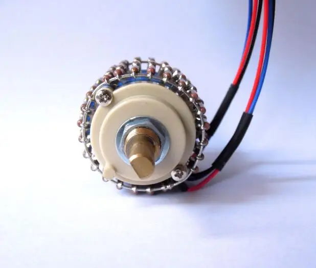 Taiwan made copper shaft 24 speed dual channel DALE full brown L-type volume potentiometer