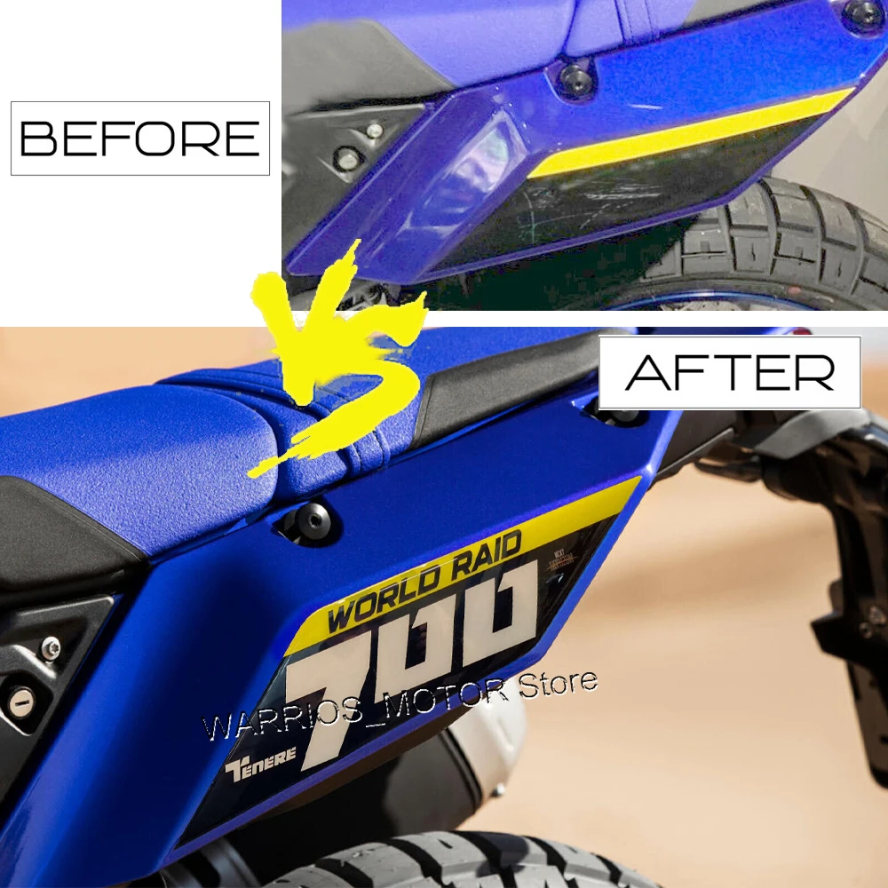 Tenere 700 For Yamaha Tenere 700 World Raid 2023 Motorcycle Side Back Sticker 3D Epoxy Resin Sticker